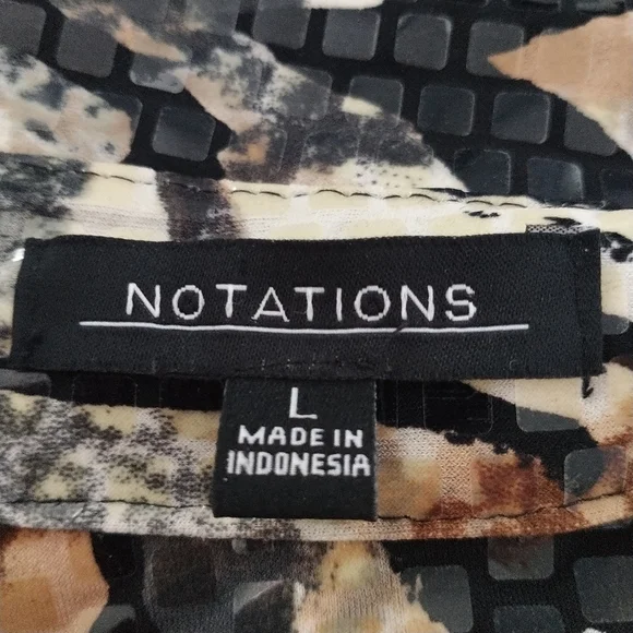 Notations Jean Style Cowboy  Jacket w Clear Decorative Disks L - Picture 10 of 13